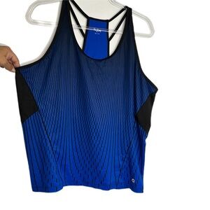 Hyba Blue and Black Tank Top